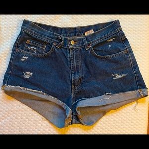 Distressed Lucky brand homemade shorts.